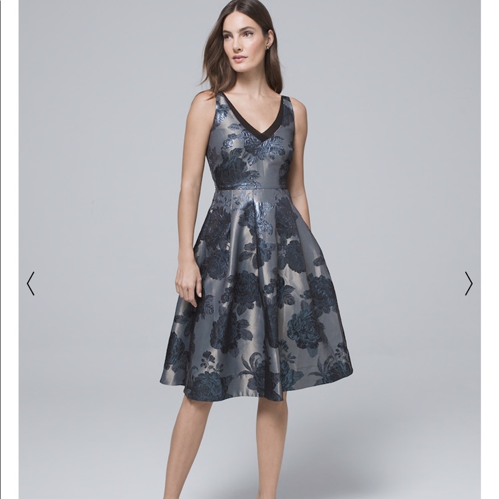 WHBM jacquard fit and flare dress